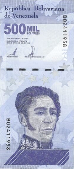 Venezuela VNZ-P-W113, 500.000 Bolívares, 3-Septiembre-2020, UNC