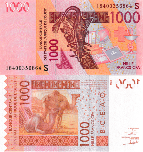 West Africa States(Guinea-Bissau) SNG-P-915S(18), 1.000 Fcos., 2003(18), UNC