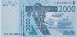 West Africa States(Malí) MLI-P-416D(19), 2019, 2.000 Fcos., UNC