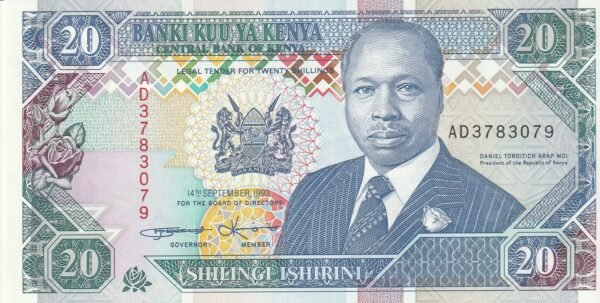 Kenya KEN-P-31a, 20 Shilingi, 14-Sept.-1993, UNC