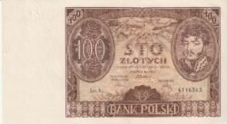 Polonia POL-P-75, 100 Zloty, Nº.- 6116543, 1934, Look Scand, VF+
