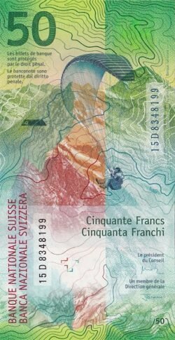 Suiza SWZ-P-77a, 50 Fcos., 2015, UNC
