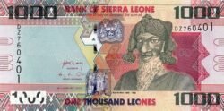 Sierra Leona SLN-P-30b, 1.000 Leones, 2013, 4-Agosto-2013, UNC