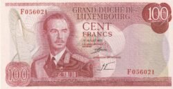 Luxemburgo LUX-P-56, 100 Fcos., 15-Julio-1970, UNC