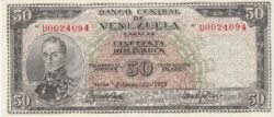 Venezuela VNZ-P-47g, 50 Bolívares, 22-Febrero-1972, aUNC