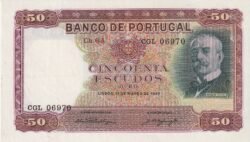 Portugal PTG-P-154, 50 Esc., 1941, Nº.- CGL06970, Look Scand, XF++