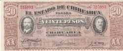 México MEX-P-S537a, 20 Pesos, 1914, Look Scand, UNC