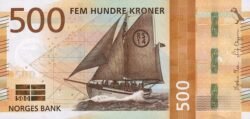 Noruega, NOR P-56, 500 Kroner, 2018, Velero, UNC