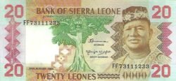 Sierra Leona SLN-P-14b, 20 Leones, 1984, UNC