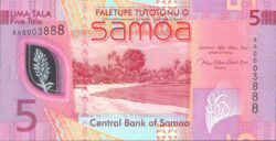 Samoa SAM-P-W47, 5 Tala, ND-2023, Polímero, UNC
