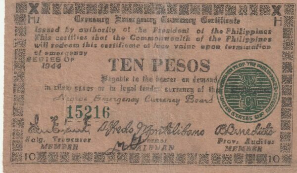 Filipinas, PHI-P-S663(2), 10 Pesos, 1944, Look Scand, XF-