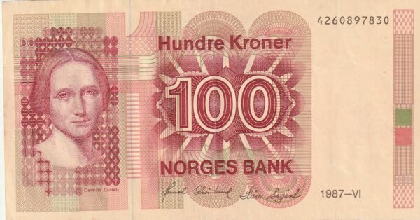 Noruega, NOR P-43c, 100 Kroner, 1987, Nº 4260897830, Look Scand, XF