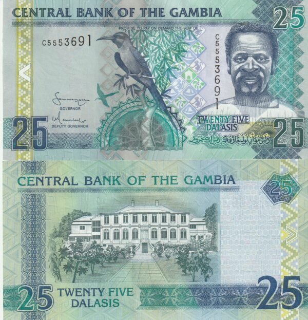 Gambia GAM-P-27a, 25 Dalasi, ND-2006/13, Look Scand, UNC