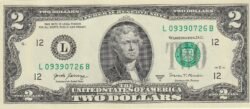 Estados Unidos USA-P-W545 "L", 2$, San Fco. "L", 2017A, UNC