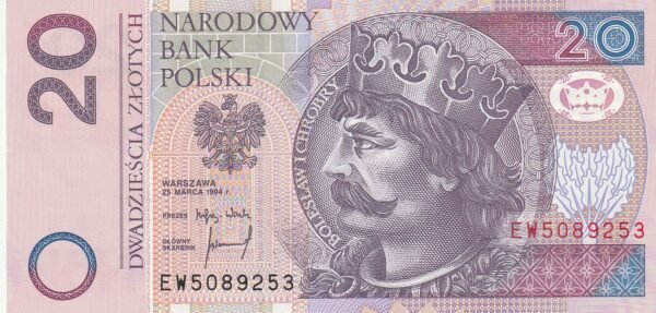 Polonia POL-P-174a, 20 Zlotych, 1984, UNC