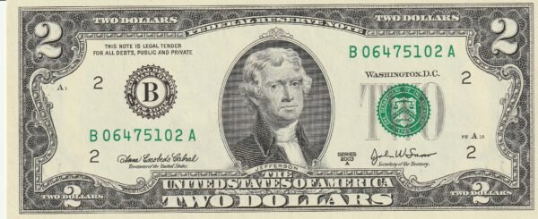 Estados Unidos USA-P-516b "B" New York, 2$, 2003A, Look Scand, UNC