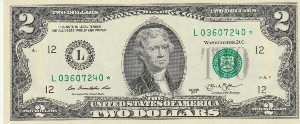 Estados Unidos USA-P-538 "L" San Francisco, 2$, 2013,  Look Scand, UNC