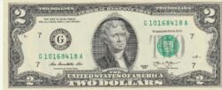 Estados Unidos USA-P-538 "G" Chicago, 2$, 2013,  Look Scand, UNC