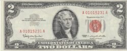 Estados Unidos USA-P-382a, 2 $, 1963, Nº A01015231A, Look Scand, aUNC