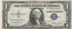 Estados Unidos USA-P-415D2e, 1 $, 1935E, Nº D72815505I, Look Scand, XF-