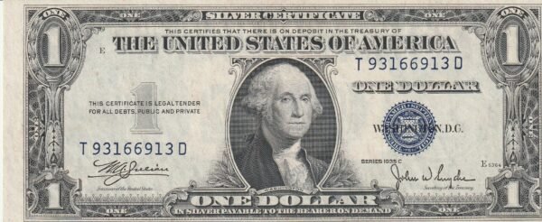 Estados Unidos USA-P-416c, 1 $, 1935C, Nº T93166913D, Look Scand, XF