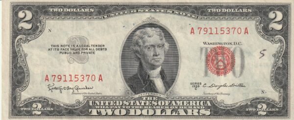 Estados Unidos USA-P-380c, 2$, Look Scand, 1953c,  Look Scand, XF