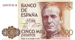 España ESP-P-160, 5.000 Ptas., 1979, Rey Juan Carlos, Serie C, UNC