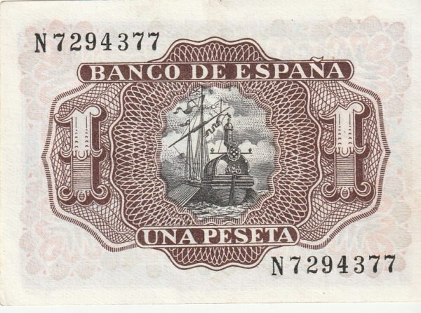 España ESP-P-144, 1 Pta., 1953, Serie "N", Marqués de Santa Cruz,  UNC