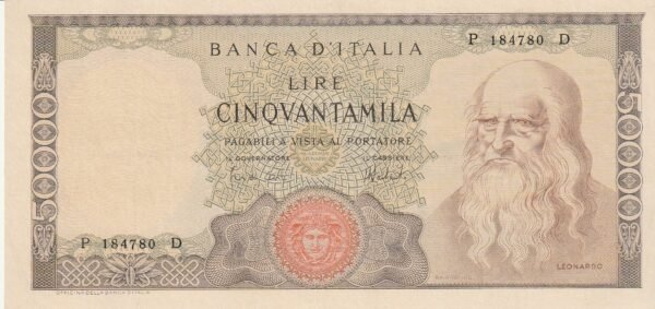 Italia ITA-P-99c, 50.000 Liras, 16-Mayo-1972, Nº.- P184780D, Look Scand, aUNC