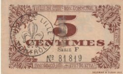 Francia FRA-P-Ville de Lille, 5 Ctmos., 1917, Nº 81819, Look Scand, VF