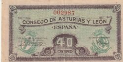España ESP-P-S602, 40 Ctmos., ND-1936, Consejo Asturias y León, Look Scand, XF-