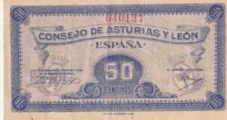 España ESP-P-S603, 50 Ctmos., ND-1936, Consejo Asturias y León, Look Scand,  VF+