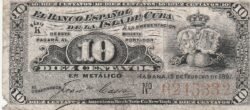 Cuba CUB-P-52a, 10 Ctvos.,1896, Look Scand, Fine