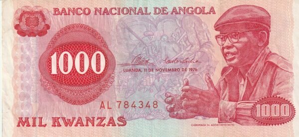 Angola ANG-P-113, 1.000 Kwanzas, 1976, Look Scand, Veri Fine