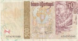 Portugal PTG-P-187b(4), 500 Escudos, Nº.- 67A295080, 11-9-1997, Look Scand, Fine