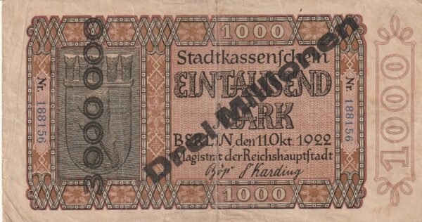 Alemania GER-P-Notgeld, 10.000 Mark, 1922, Look Scand, VF