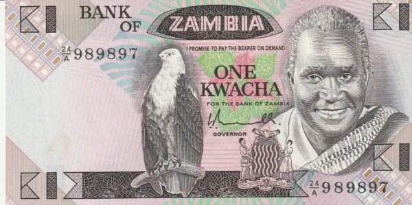 Zambia ZMB-P-23a, 1 Kwacha, 1980, UNC