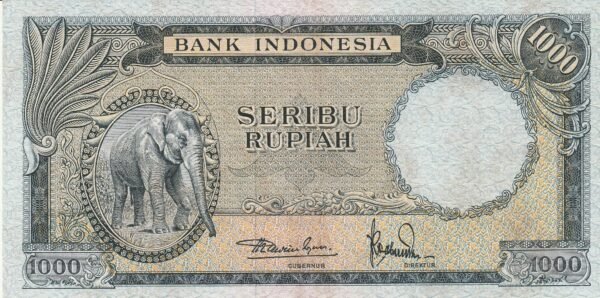 Indonesia IDN-P-53, 1.000 Rupiah, ND-1957, Nº 1000PB-4023, Look Scand, XF