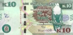 Zambia ZMB-P-58d(22), 10 Kwacha, 2022, UNC