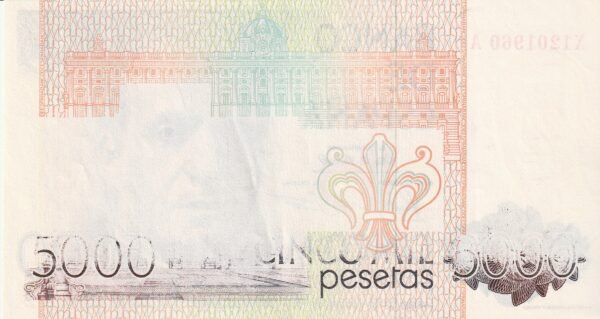 España ESP-160, 5000Ptas., Juan Carlos I, Error en Reverso, Look Scand, UNC