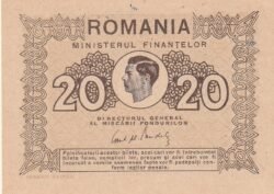 Rumanía ROM-P-76, 20 Lei, 1945, Look Scand, UNC