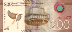 Nicaragua NIC-P-W213b, 200 Córdobas, 2022(23), Polímero, UNC