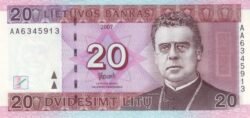 Lithuania LTH-P-69, 20 Litu, 2007, UNC