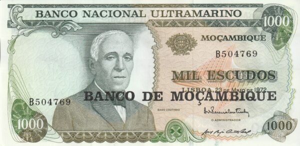 Mozambique MZB-P-119, 1.000 Escudos, 1972, UNC