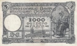 Belgica BEL-P-96, 1.000 Fcos., 1924/27, Very Fine