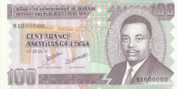 Burundi BRD-P-44a(10), 100 Fcos., 1-Mayo-2010, SPECIMEN, Look Scand, UNC