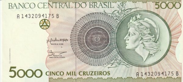 Brasil BRA-P-227, 5.000 cruzeiros., ND-1990, UNC