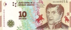 Argentina-ARG-P-360, 10 Pesos, ND-2016, UNC