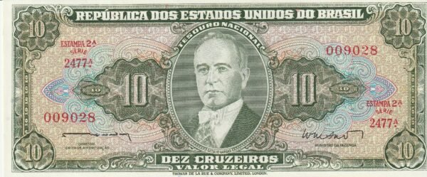 Brasil BRA-P-177a, 10 Cruceiros, ND-1962, UNC