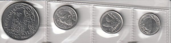 Brasil BRA Set 4 monedas (5000, 1000, 500 y 100 cruceiros) 1992